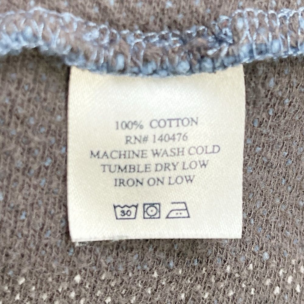Faherty Mens Baja Poncho Blue and gray stripe Cotton Hoodie - Size M - Picture 6 of 7
